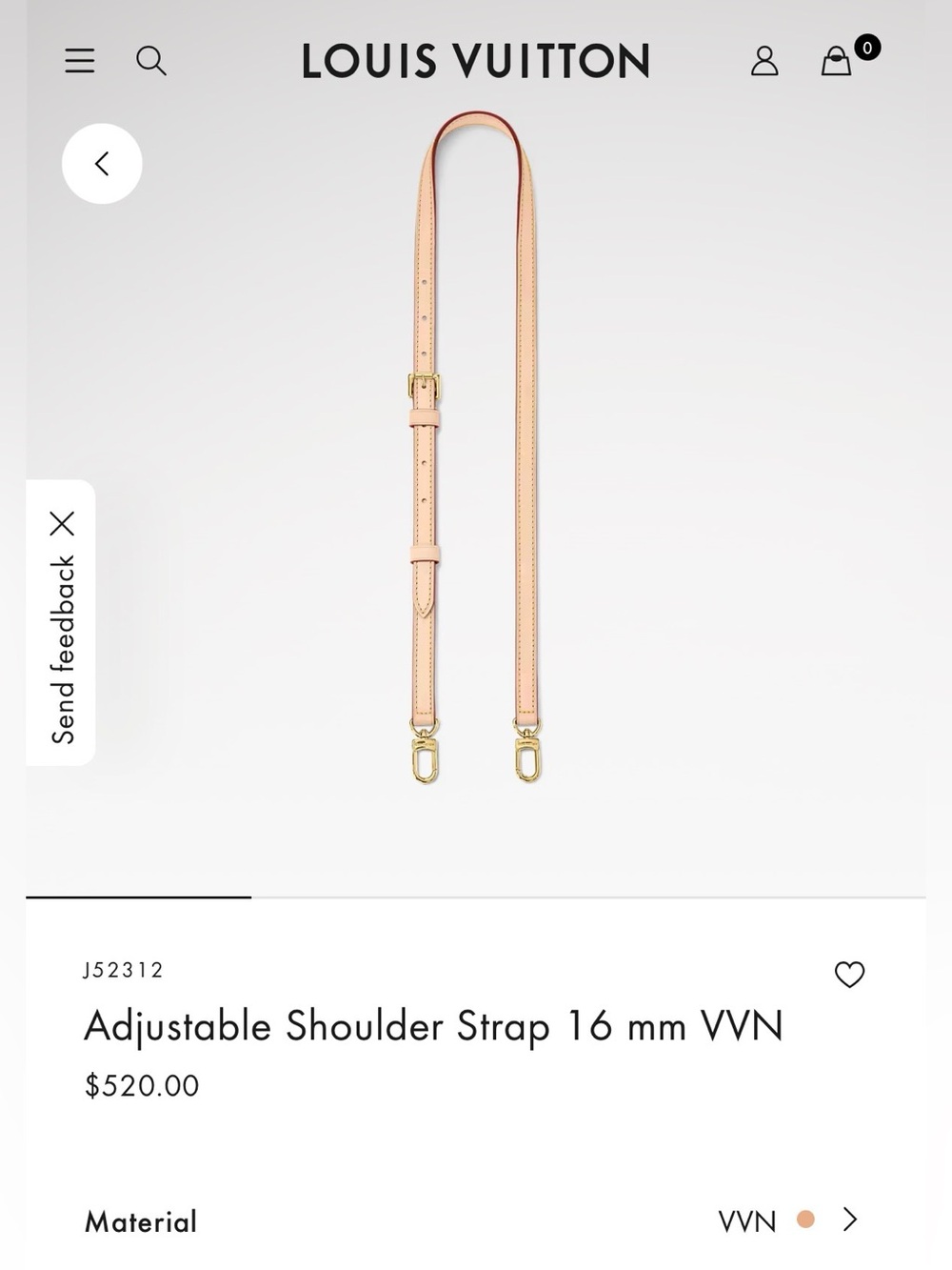 Louis Vuitton Adjustable Shoulder Strap